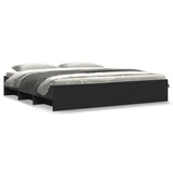 Bed Frame Black Engineered wood King Bed Frame Rectangular 3295633