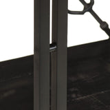 Bookcase Black Solid rough mango wood Medium Durable Bookcase 320627