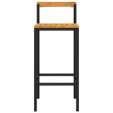 Bar Stools 4 pcs Black Poly Rattan and Solid Wood Acacia 362608