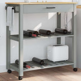 Kitchen Trolley MONZA 84x40x88.5 cm Solid Wood Pine 376101