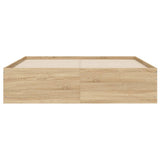 Bed Frame with Drawers without Mattress Sonoma Oak 120x200 cm 3207282