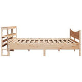 Bed Frame with Headboard 200x200 cm Solid Wood Pine 3306291