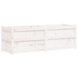 Garden Planter White 150x50x50 cm Solid Wood Pine 837485