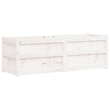 Garden Planter White 150x50x50 cm Solid Wood Pine 837485