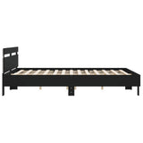 Bed Frame Black Engineered wood, Plywood Super King Bed Frame 3207526