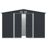 Garden Storage Shed Anthracite Steel 257x205x178 cm 47030