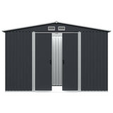 Garden Storage Shed Anthracite Steel 257x205x178 cm 47030