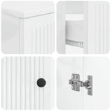 2 Piece Bathroom Cabinet Set EDE High Gloss White 3417985