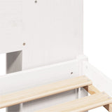 Bookcase Bed without Mattress White 135x190 cm Double Solid Wood Pine 3321847