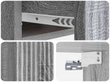 Wall-Mounted Bedside Cabinet 2 pcs Grey Sonoma Engineered Wood 898458