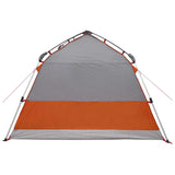 Instant Tent Water-resistant 3-Person Grey and Orange 42042268