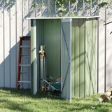 ZNTS Metal Outdoor Storage Shed, Garden Tool House Cabinet -5' x 3' Green-AS 92042895