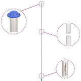 France Flag and Pole 6.23 m Aluminium 3147093