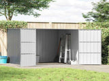 Garden Shed Grey 195x198x159 cm Galvanised Steel 46254