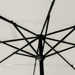 3-Tier Garden Parasol with Aluminium Pole Sand 2.5x2.5 m 313836