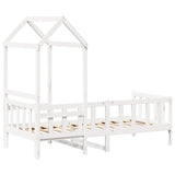 Day Bed with Roof without Mattress White 80x200 cm Solid Wood 3282213