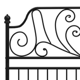 Bed Frame without Mattress Black Metal 120x200 cm 324847