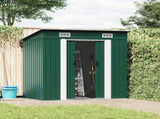 Garden Shed Green Metal 42908