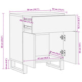 ZNTS Bedside Cabinet 50x34x60 cm Solid Wood Acacia 377495