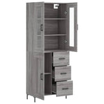 Highboard Grey Sonoma 69.5x34x180 cm Engineered Wood 3198663