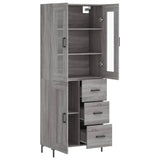 Highboard Grey Sonoma 69.5x34x180 cm Engineered Wood 3198663