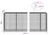 Gabion with 5 mm Wire and 5x5 cm Mesh 650x100x200 cm 3464407