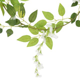 Flower Garlands 6 pcs White 200 cm 359071