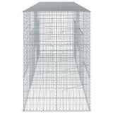 Gabion Basket with Cover 400x100x150 cm Galvanised Iron 3295216