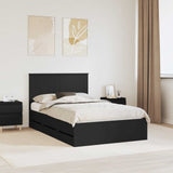 Bed Frame with Drawer Black 120 x 190 cm Engineer Wood 3409476