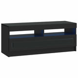 5 Piece LED TV Cabinet Black Engineered Wood 3416999