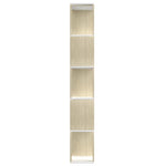 Book Cabinet/Room Divider White and Sonoma Oak 80x24x159 cm Engineered Wood 800104