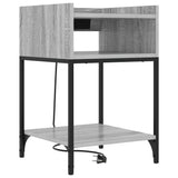 Bedside Cabinet with Shelf 2 pcs Grey Sonoma 40 x 40 x 61 cm 859477