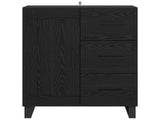 Sideboard Black Oak 69.5 x 34 x 90 cm Engineered Wood and Iron 881647