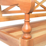 Batavia Bench 98 cm Solid Mahogany Wood Light Brown 246967