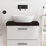 Bathroom Countertop Dark Brown 60x50x cm Treated Solid Wood 3156205