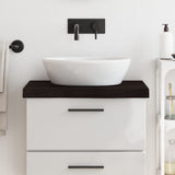 Bathroom Countertop Dark Brown 60x50x cm Treated Solid Wood 3156205