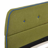 Bed Frame without Mattress Green Fabric 135x190 cm Double 281113