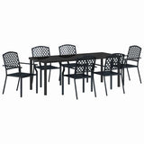Garden Dining Set 7 pcs Anthracite Powder-Coated Steel 3379308