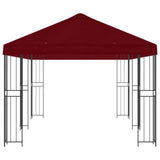 6 x 3 m Burgundy Polyester and Steel 190 3375992
