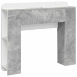 Headboard Cabinet with Storage Concrete Grey Engineered Wood 8001186