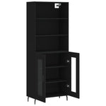 Highboard Black 69.5x34x180 cm Engineered Wood 3189334