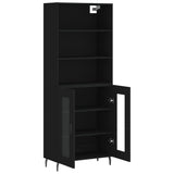 Highboard Black 69.5x34x180 cm Engineered Wood 3189334