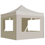 Professional Folding Party Tent with Walls Aluminium 2x2 m Cream 48930