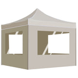 Professional Folding Party Tent with Walls Aluminium 2x2 m Cream 48930