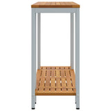 Outdoor Table with Storage Natural and Grey 110 x 35 x 75 cm 4010609