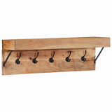 Coat Rack with Shelf Brown 73 x 19 x 23 cm Solid Acacia wood 4102746