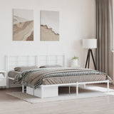 Metal Bed Frame without Mattress with Headboard White 183x213cm 355615
