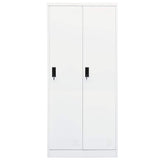 Wardrobe White 80x50x180 cm Steel 335966