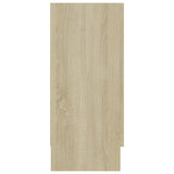 Vitrine Cabinet Sonoma Oak 120x30.5x70 cm Engineered Wood 802789