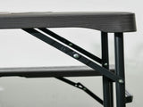 Folding Picnic Table 2 Benches, 3-Piece Portable Garden Furniture Set for 4, Dining Table Set T3398P320191